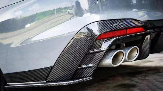 Audi S4 B9.5 2020-ON with Aftermarket Parts - Rear Diffuser & Canards V1 Style Pre-preg Carbon Fiber from Karbel Carbon