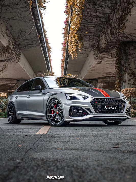 Audi S5 A5 B9 2017 2018 2019 with Aftermarket Parts - Front Fenders Pre-preg Carbon Fiber from Karbel Carbon