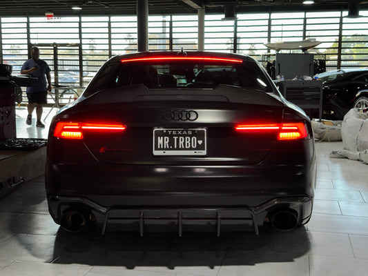 Future Design Carbon Fiber REAR DIFFUSER & REAR CANARDS - "Blaze kit" for Audi RS5 B9 2017-2019 - Performance SpeedShop