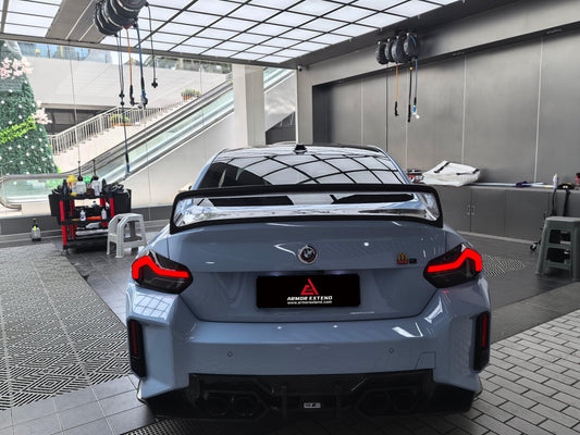 BMW M2/C G87 2023-ON & 2 Series 230i M240i G42 2022 2023 2024 with Aftermarket Parts - ART V1 Style Rear Wing Pre-preg Carbon Fiber from ArmorExtend