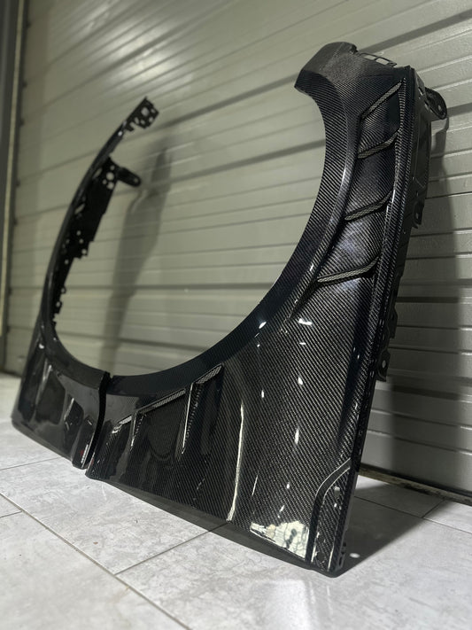 Audi RS5 B9 / B9.5 2017 2018 2019 2020 2021 2022 2023 2024 with Aftermarket Parts - AE Style Front Fenders Carbon Fiber from ArmorExtend