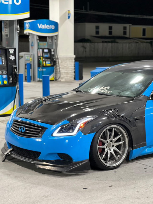 EPR Carbon Fiber EPA ATTK type front vented fender (with upper vent) for Infiniti G37 Coupe - Performance SpeedShop