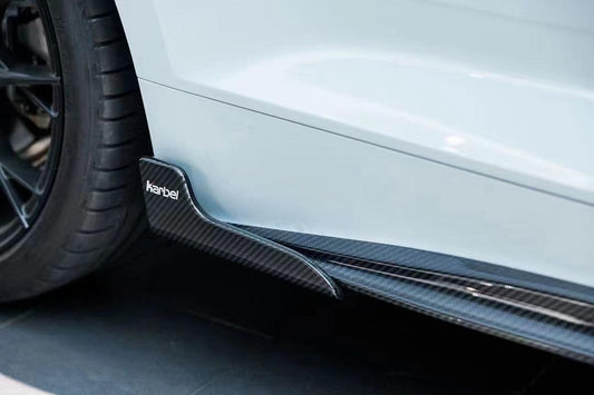 Audi S5 A5 B9.5 2020 2021 2022 2023 2024 Early 2025 With Aftermarket Parts - Side Skirts Extensions Dry Pre-preg Carbon Fiber from Karbel Carbon