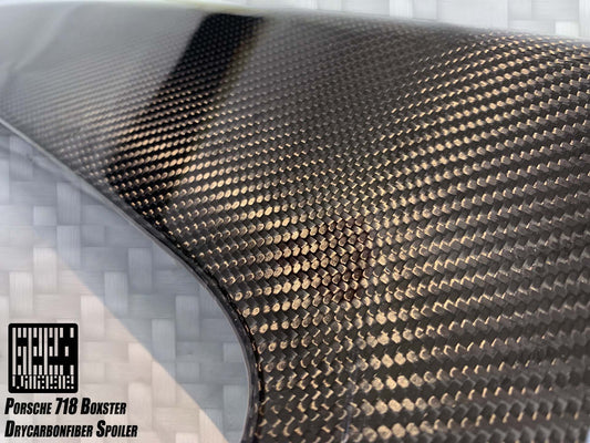 Porsche 718 Boxster Base S T GTS Convertible 2017-ON with Aftermarket Parts - Tonneau Cover and Wing Carbon Fiber from Geex Village