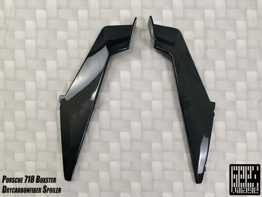 Porsche 718 Boxster Base S T GTS Convertible 2017-ON with Aftermarket Parts - Tonneau Cover and Wing Carbon Fiber from Geex Village