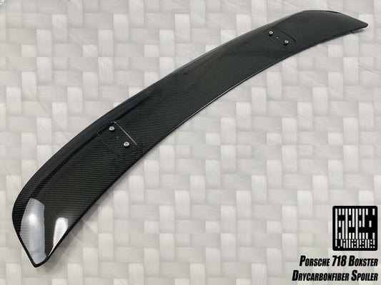 Porsche 718 Boxster Base S T GTS Convertible 2017-ON with Aftermarket Parts - Tonneau Cover and Wing Carbon Fiber from Geex Village