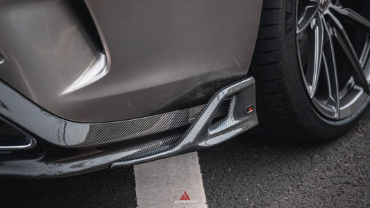 BMW 8 Series M850i 840i (With M-Package Bumper) G14 G15 G16 2018 2019 2020 2021 2022 2023 2024 with Aftermarket Parts - AE Rear Diffuser & Canards Carbon Fiber from ArmorExtend