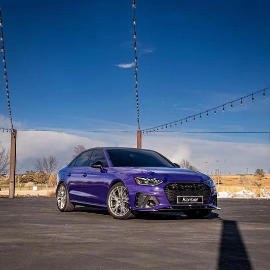 Audi S4 A4 S-line (with s-line bumper, does not fit base model) B9.5 2020-ON with Aftermarket Parts - Upper Valences Pre-preg Carbon Fiber from Karbel Carbon