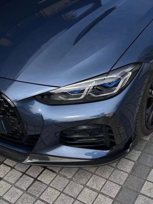 BMW 4 series 430i (with M-package bumper, does not fit base model) M440i G22 G23 2020-ON with Aftermarket Parts - Upper Valences Pre-preg Carbon Fiber from Karbel Carbon