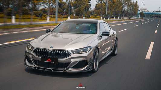 BMW 8 Series M850i 840i (With M-Package Bumper) G14 G15 G16 2018 2019 2020 2021 2022 2023 2024 with Aftermarket Parts - AE Style Front Canards Carbon Fiber from ArmorExtend