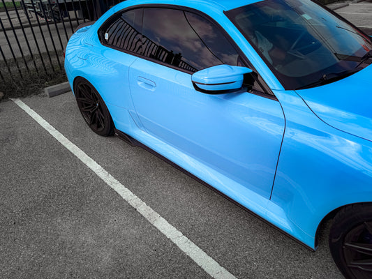 BMW M2 / M2C G87 2023-ON with Aftermarket Parts - Side Skirts Pre-preg Carbon Fiber from Karbel Carbon