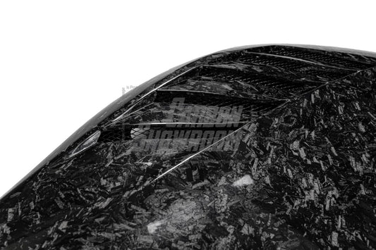 Audi R8 Gen 2 2017 2018 2019 2020 2021 2022 2023 with Aftermarket Parts - AE Style Hood Bonnet Double-sided Carbon Fiber / Partial Carbon Fiber from ArmorExtend