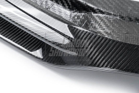 Porsche Panamera 971.2 GTS 2017 2018 2019 2020 2021 2022 2023 with Aftermarket Parts - V1 Front Lip Pre-preg Carbon Fiber from TAKD Carbon