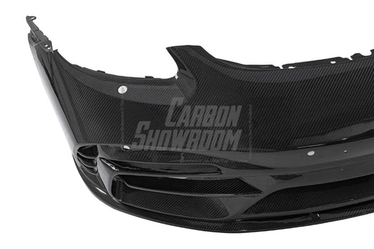 Porsche 718 Cayman / Boxster / GTS 2017-ON with Aftermarket Parts - Front Bumper & Lip Pre-preg Carbon Fiber from TAKD Carbon
