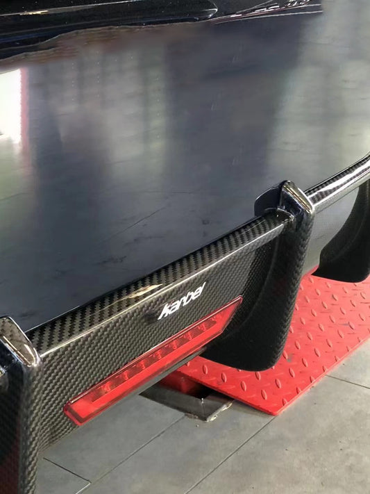 Audi S7 A7 (with s-line bumper) C8 2019-ON with Aftermarket Parts - V1 Style Rear Diffuser Pre-preg Carbon Fiber from Karbel Carbon