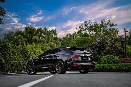 Audi A6 Allroad C8 2020-ON with Aftermarket Parts - V1 Style Rear Roof Spoiler Pre-preg Carbon Fiber from Karbel Carbon
