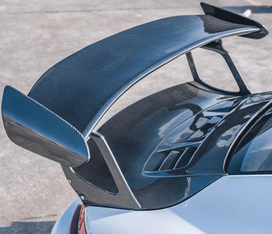 Porsche 991.1 Carrera Base/S/Targa/4/4S/GTS/Turbo/Turbo S 2012 2013 2014 2015 2016 & 991.2 Carrera Base/S/T/Targa/4/4S/GTS/Turbo/Turbo S 2017 2018 2019 with Aftermarket Parts - Rear Spoiler Wing & Trunk FRR / Carbon Fiber from CMST Tuning