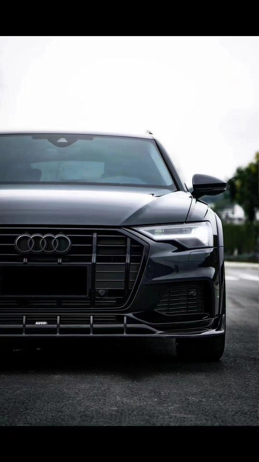 Audi A6 Allroad C8 2020-ON with Aftermarket Parts - V2 Style Front Lip Pre-preg Carbon Fiber from Karbel Carbon