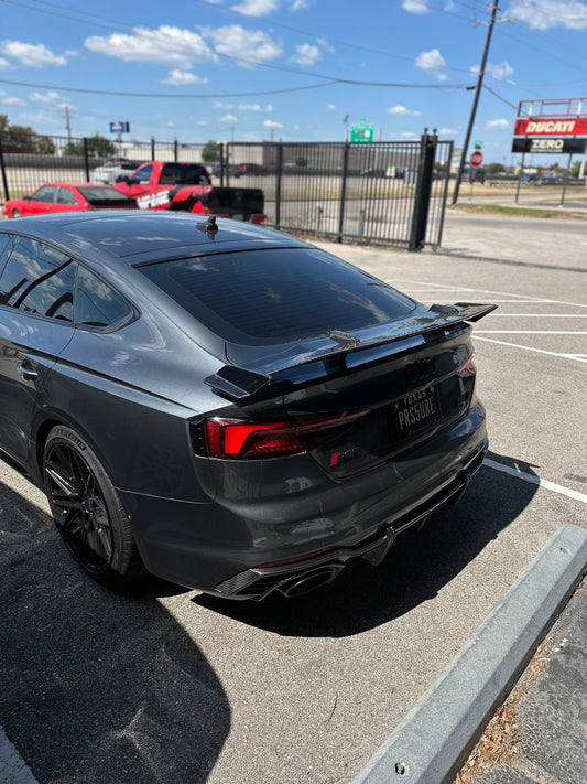 Audi RS5 B9 2018 2019 2020 with Aftermarket Parts - Rear Diffuser Pre-preg Carbon Fiber from Karbel Carbon