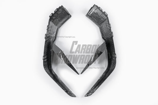 BMW X7 xDrive40i (With M-Package Bumper) M60i ALPINA XB7 LCI G07 2023-ON with Aftermarket Parts - Front Bumper Lower Center Grill Trim Pre-preg Carbon Fiber from TAKD Carbon
