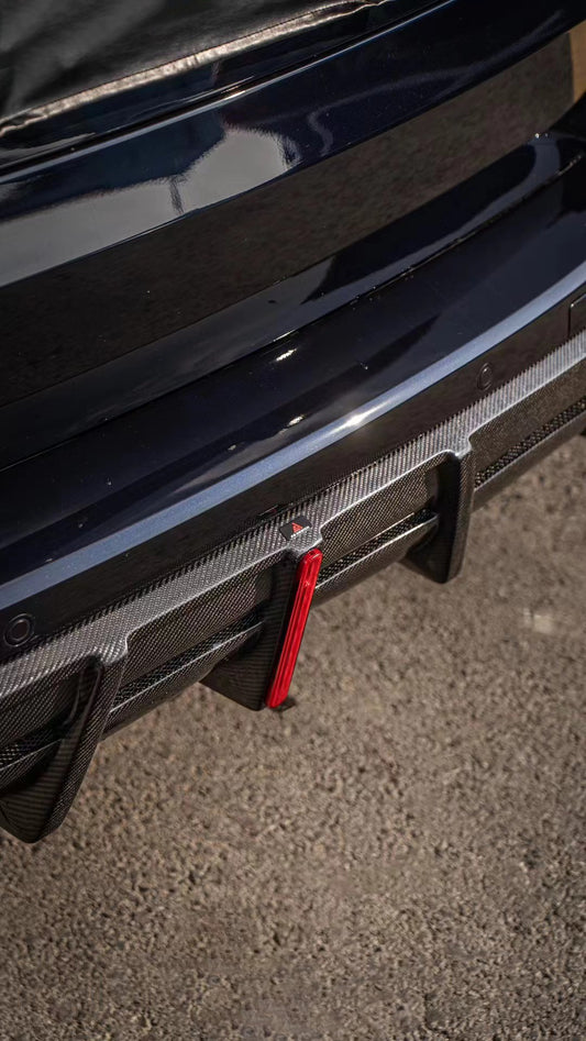 BMW X5 G05 M50i X/S Drive 40i (with M-Package) (Fits Both Pre-LCI & LCI) 2019 2020 2021 2022 2023 2024 with Aftermarket Parts - AE Style Rear Diffuser Carbon Fiber from ArmorExtend