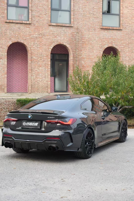 BMW 4 series 430i (with M-package bumper, does not fit base model) M440i G22 G23 2020-ON with Aftermarket Parts - Side Skirts Pre-preg Carbon Fiber from Karbel Carbon