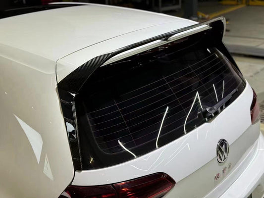 Volkswagen GTI MK7.5 2018 2019 2020 2021 with Aftermarket Parts - V2 Style Rear Roof Spoiler Pre-preg Carbon Fiber from Karbel Carbon