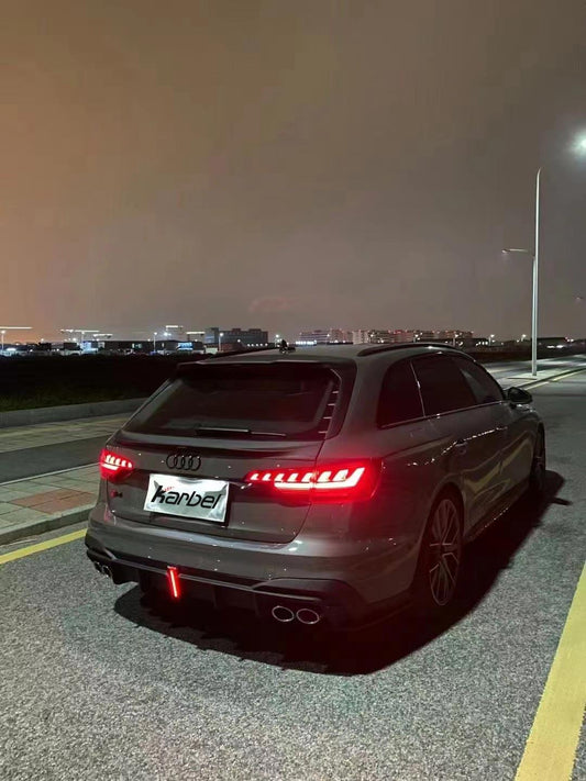 Audi S4 B9.5 2020-ON with Aftermarket Parts - Rear Diffuser & Canards V1 Style Pre-preg Carbon Fiber from Karbel Carbon