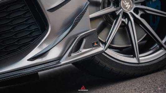 BMW 8 Series M850i 840i (With M-Package Bumper) G14 G15 G16 2018 2019 2020 2021 2022 2023 2024 with Aftermarket Parts - AE Style Front Canards Carbon Fiber from ArmorExtend