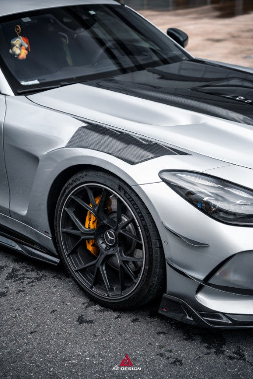 Mercedes Benz AMG GT63 SE Performance/Base C192 2025-ON with Aftermarket Parts - ART Front Canards Dry Pre-preg Carbon Fiber from ArmorExtend