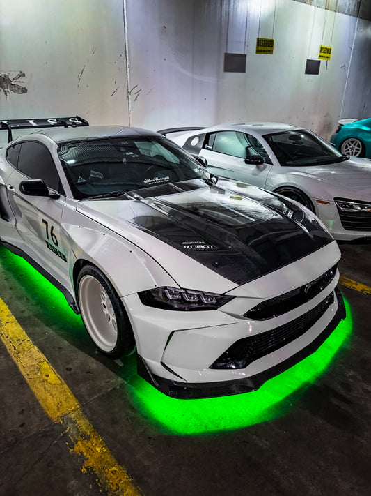 Robot Craftsman " DAWN & DUSK " Widebody Fender Flares Wheel Arches & Side Skirts for Ford Mustang Ecoboost V6 GT Mach1 Bullitt S550.2 2018-2023 Carbon Fiber / FRP