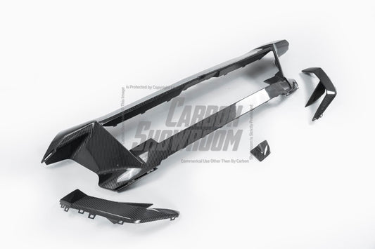 BMW X7 xDrive40i (With M-Package Bumper) M60i ALPINA XB7 LCI G07 2023-ON with Aftermarket Parts - Front Bumper Lower Center Grill Trim Pre-preg Carbon Fiber from TAKD Carbon