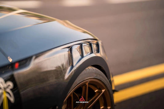 Audi RS5 B9 / B9.5 2017 2018 2019 2020 2021 2022 2023 2024 with Aftermarket Parts - AE Style Front Fenders Carbon Fiber from ArmorExtend