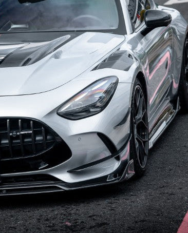 Mercedes Benz AMG GT63 SE Performance/Base C192 2025-ON with Aftermarket Parts - ART Front Canards Dry Pre-preg Carbon Fiber from ArmorExtend