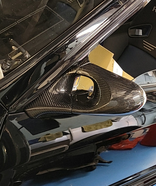 Nissan R32 Skyline GTR 1989 1990 1991 1992 1993 1994 & R32 Skyline GTS 1989 1990 1991 1992 1993 1994 with Aftermarket Parts - GND-R Style Mirror (Right Hand Drive Vehicle) Carbon Fiber / FRP from EPR USA