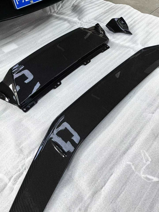 Lamborghini Huracan Tecnica Performante Evo LP610 LP580 2015 2016 2017 2018 2019 2020 2021 2022 2023 2024 with Aftermarket Parts - Tecnica Style Rear Wing Dry Pre-preg Carbon Fiber from Aero Republic