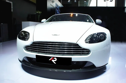 Aston Martin Vantage V8 V12 2011-2016 with Aero Republic's Aftermarket Parts - Front Lip OEM Style Carbon Fiber. A complete transformation of style and performance.