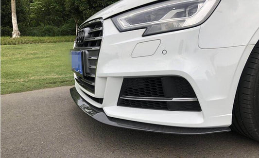 Audi S3 A3 S-Bumper (with S Bumper, does not fit base model) 8.5V 2017 2018 2019 2020 with Aftermarket Parts - Front Lip Carbon Fiber from Aero Republic