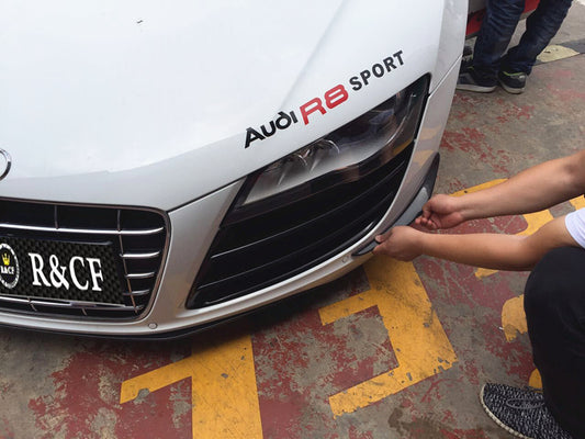Audi R8 Gen 1 V8 V10 2006 2007 2008 2009 2010 2011 2012 2013 2014 2015 with Aftermarket Parts - Front Canards Carbon Fiber from Aero Republic