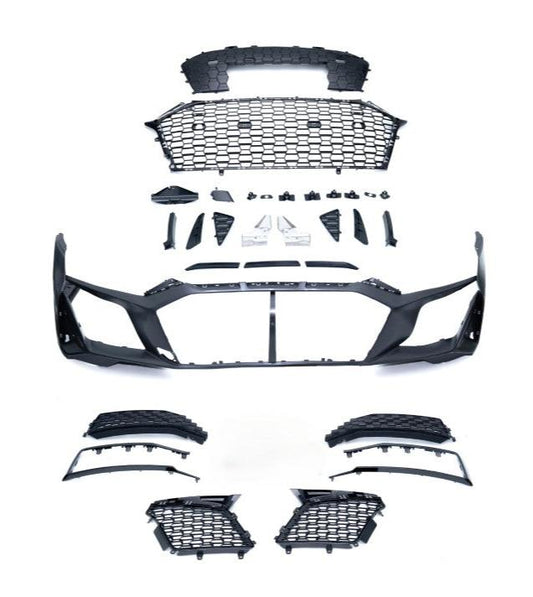 Audi R8 Gen 2 2016 2017 2018 2019 2020 2021 2022 2023 with Aftermarket Parts - Facelift Style Front Bumper & Lip Pre-preg Carbon Fiber / PP / ABS from Aero Republic