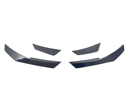 Audi R8 Gen 2 Pre-Facelift 2017 2018 2019 with Aftermarket Parts - M Style Front Canards Carbon Fiber from Aero Republic