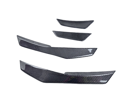 Audi R8 Gen 2 Pre-Facelift 2017 2018 2019 with Aftermarket Parts - M Style Front Canards Carbon Fiber from Aero Republic