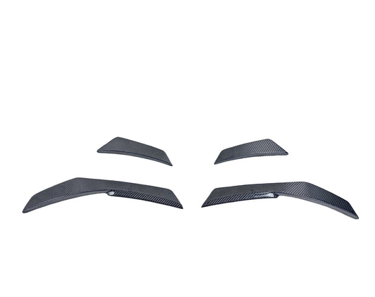 Audi R8 Gen 2 Pre-Facelift 2017 2018 2019 with Aftermarket Parts - M Style Front Canards Carbon Fiber from Aero Republic