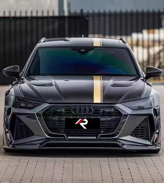 Audi RS6 C8 & RS7 C8 2020-ON with Aftermarket Parts - M Style Front Bumper Carbon Fiber / FRP from Aero Republic