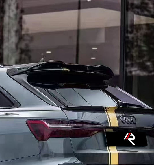Audi RS6 C8 2020-ON with Aftermarket Parts - M Style Rear Roof Spoiler Pre-preg Carbon Fiber / FRP from Aero Republic