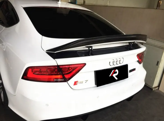 Audi RS7 S7 A7 C8 2010 2011 2012 2013 2014 2015 2016 2017 2018 with Aftermarket Parts - KZ Style Rear Spoiler Carbon Fiber from Aero Republic