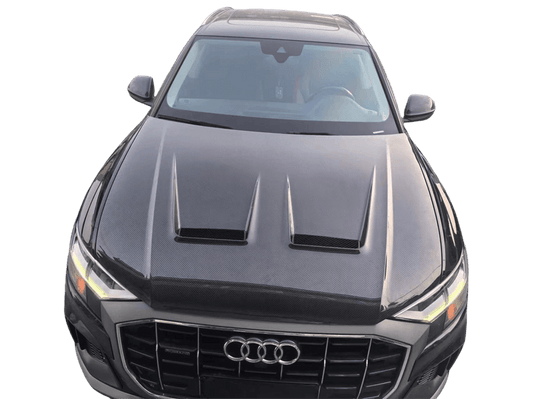 Audi RSQ8 SQ8 Q8 2020-ON with Aftermarket Parts - Hood Dry Pre-preg Carbon Fiber from Aero Republic