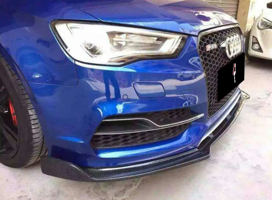 Audi S3 A3 8V 2014 2015 2016 with Aftermarket Parts - Front Lip Carbon Fiber from Aero Republic