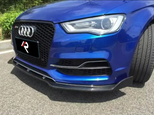 Audi S3 A3 8V 2014 2015 2016 with Aftermarket Parts - Front Lip Carbon Fiber from Aero Republic