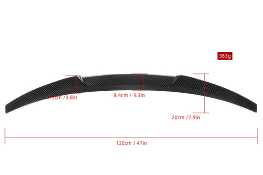 Audi S4 A4 B8 B8.5 Sedan 2009 2010 2011 2012 2013 2014 2015 2016 with Aftermarket Parts - M4 Style Rear Lip Spoiler Carbon Fiber from Aero Republic